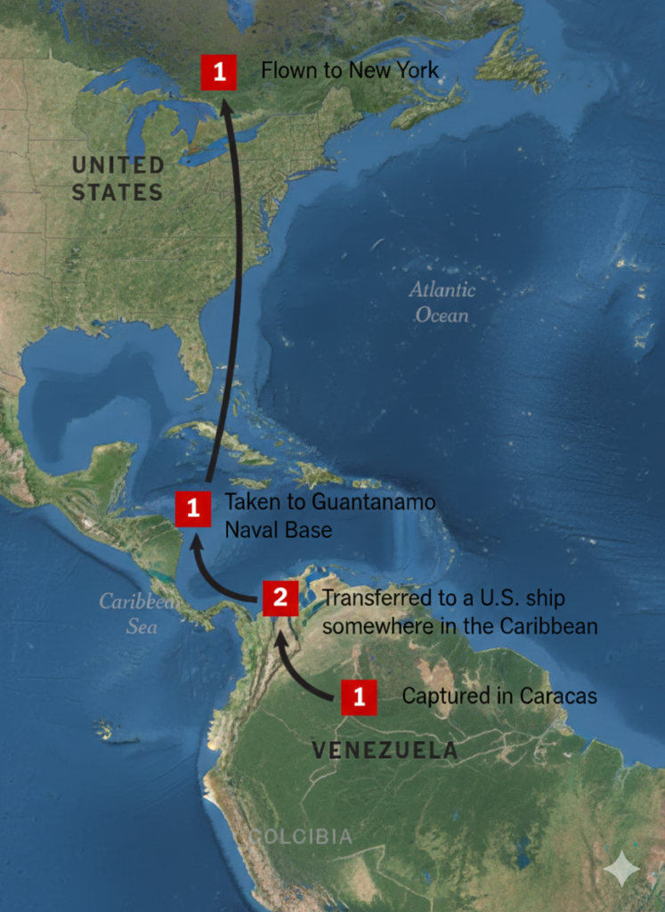 Maps, Videos and Photos Reveal How U.S. Forces Captured Venezuela’s Nicolás Maduro